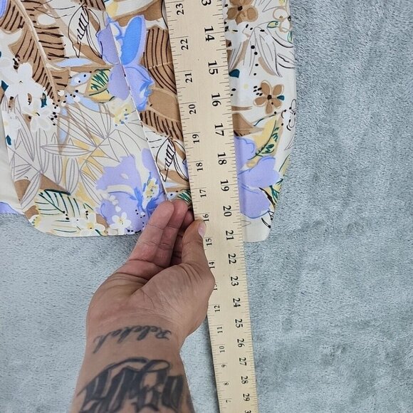 Vintage Adriana Papell Jacket Womens Size 8P Floral Print Silk Collared Open - Picture 4 of 6